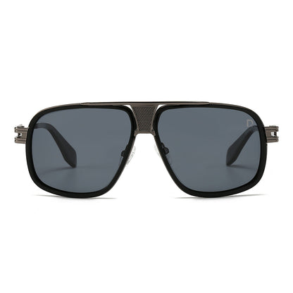 Dollger Aviator Square Black Grey Sunglasses
