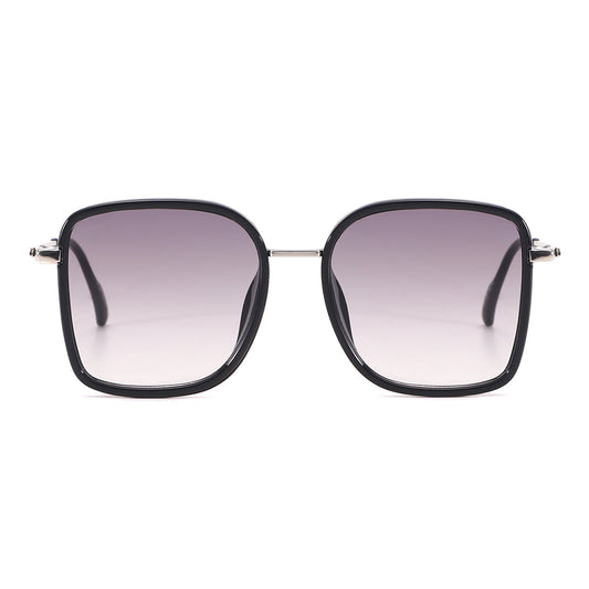 Dollger Wine Color Vintage Metal Geometric Tinted Sunglasses