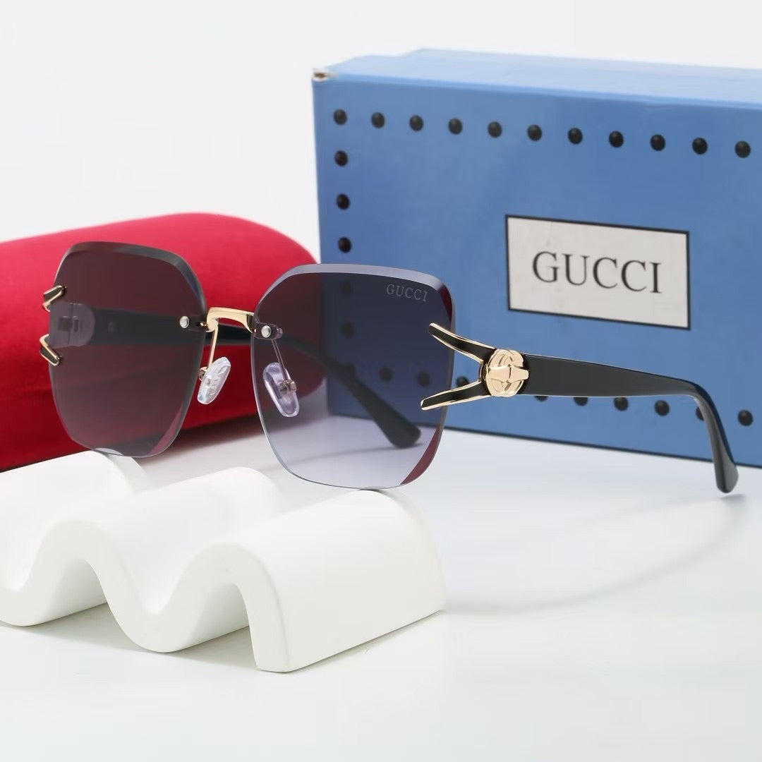 Gradient frameless thin sunglasses