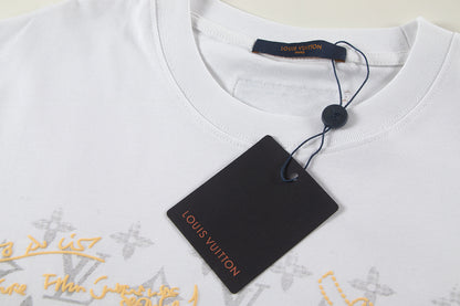 Full print splicing patch embroidery t-shirt