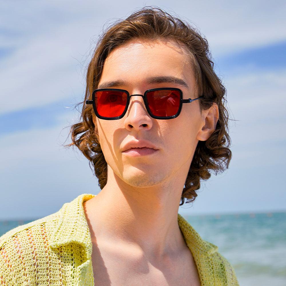 Dollger Metal Square Frame Sunglasses