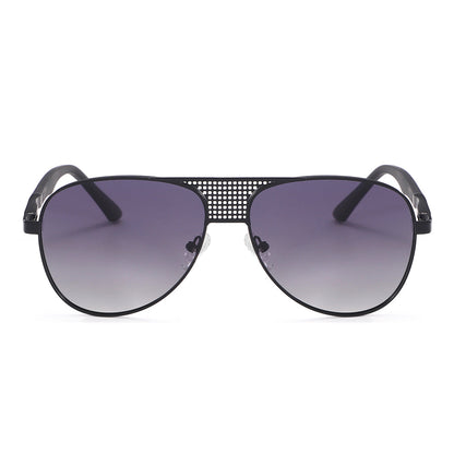 Dollger Silver and Lavender Gradient Aviator Sunglasses