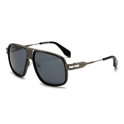 Dollger Aviator Square Black Grey Sunglasses