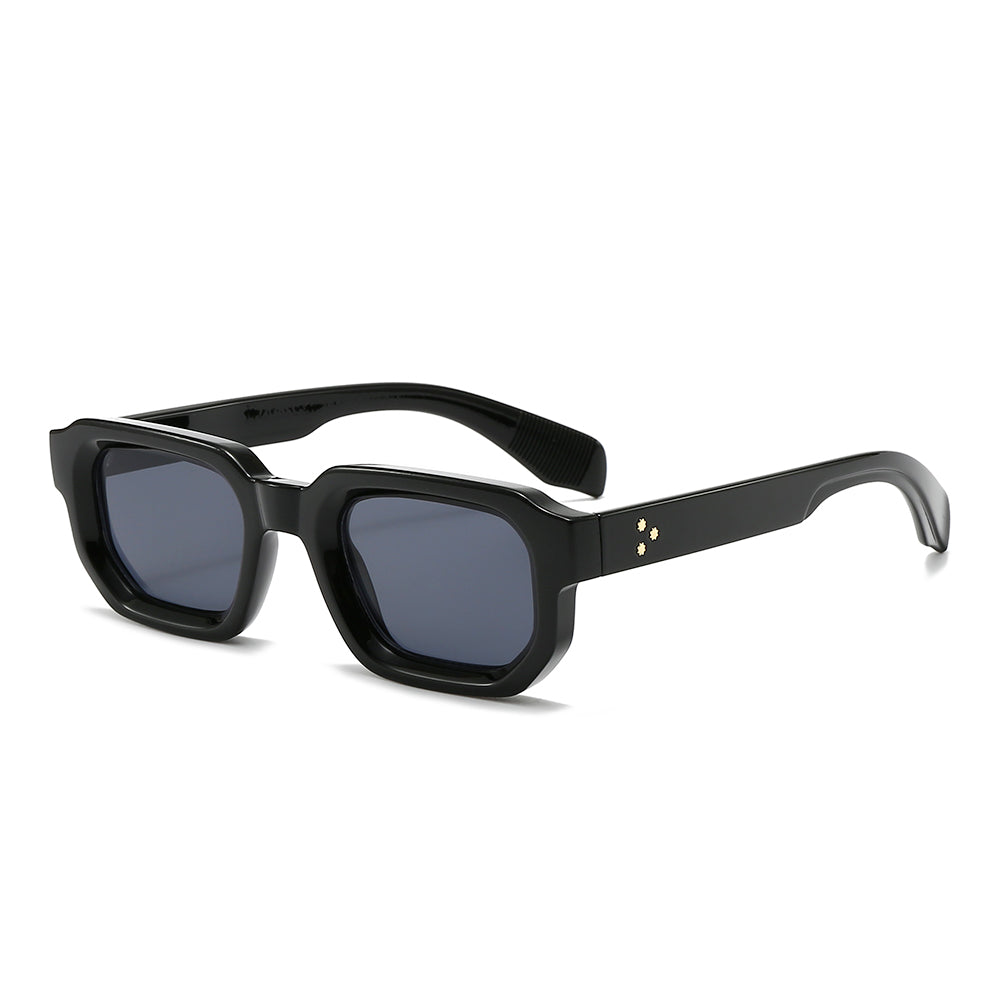 Dollger Acetate Rectangle Full-Rim Tinted Sunglasses