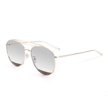 Dollger Polished Silver Aviator Sunglasses