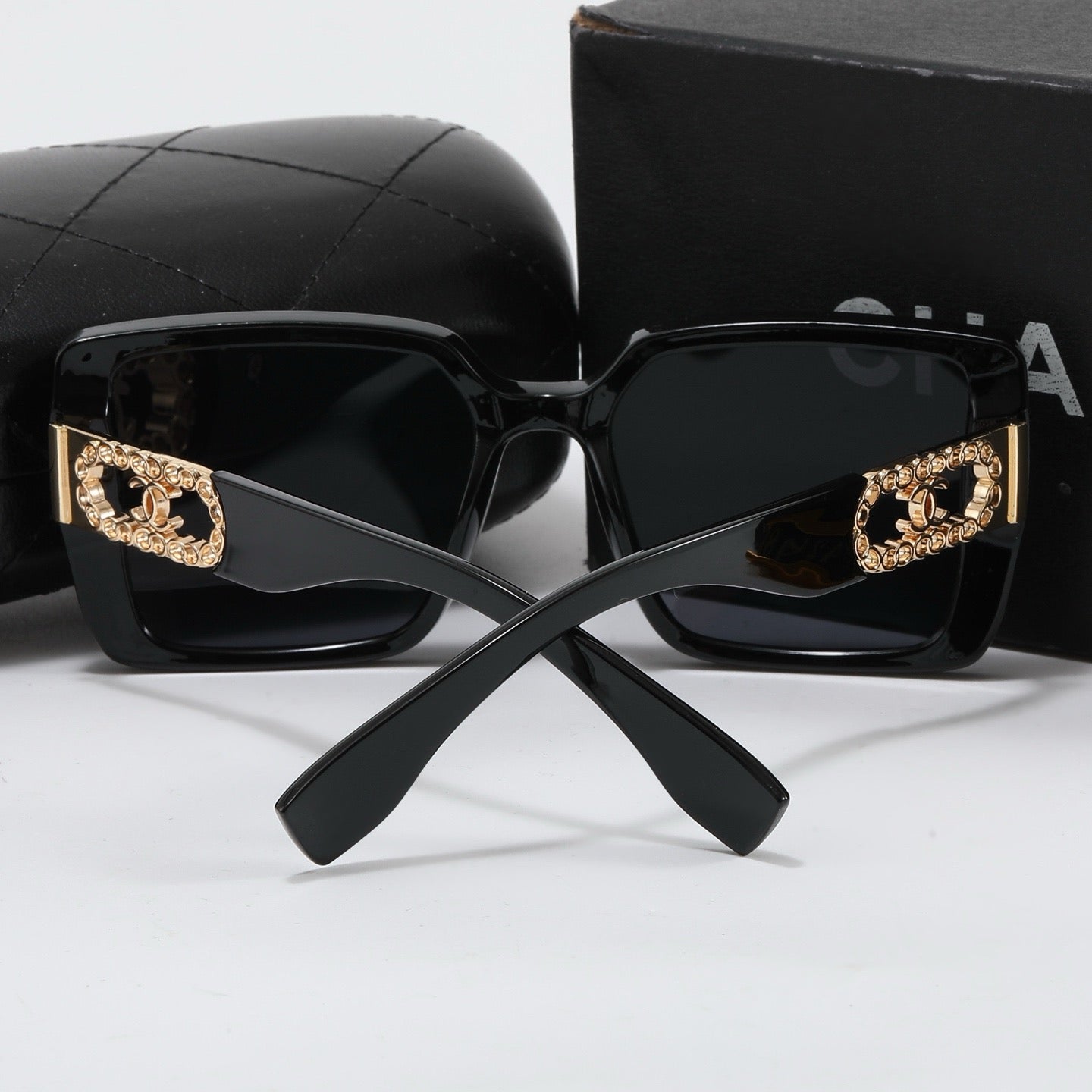 5 colors new full lens iconic logo sunglasses