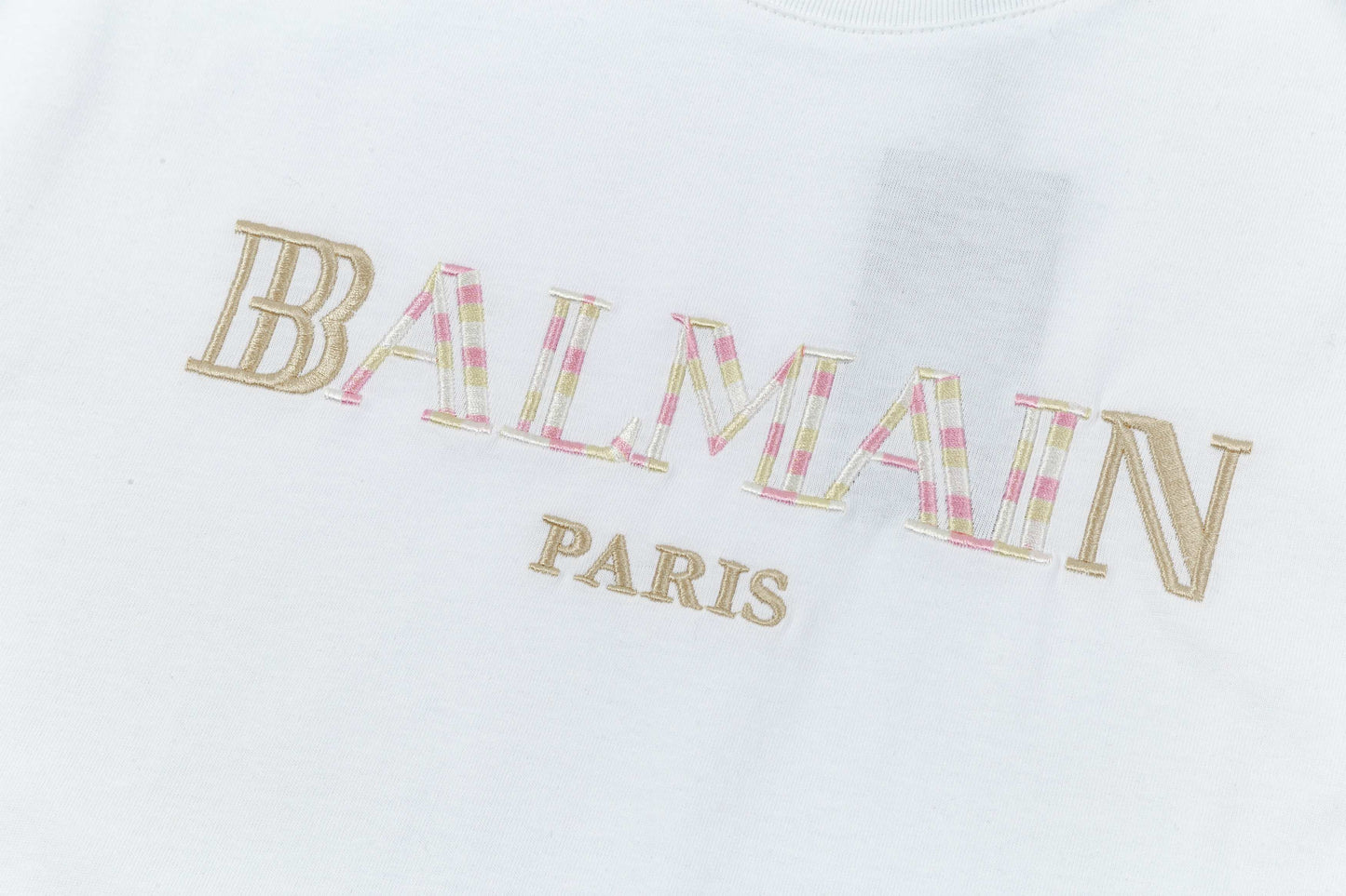 Colorful embroidered pure cotton t-shirt