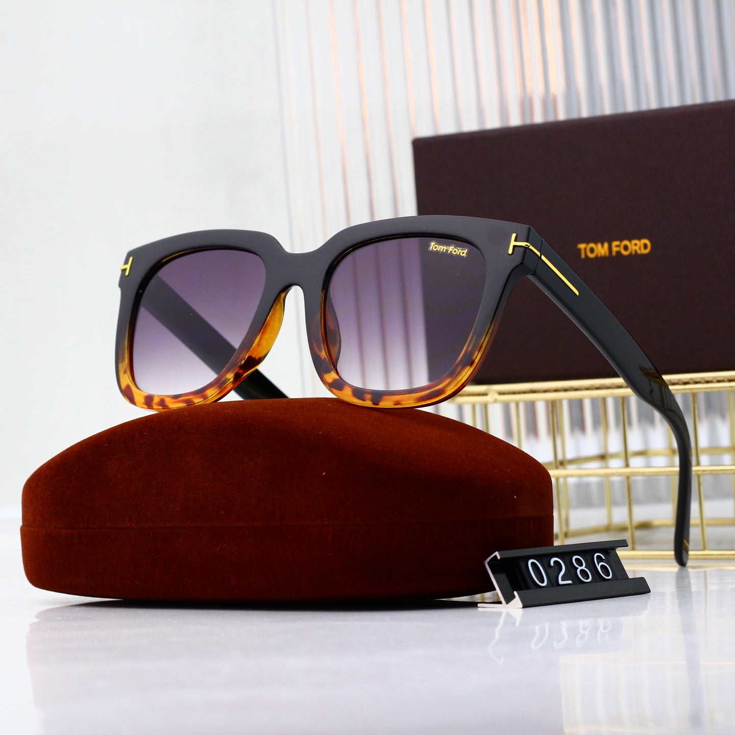 8-color blue light flat mirror HD lens full frame design sunglasses 0286