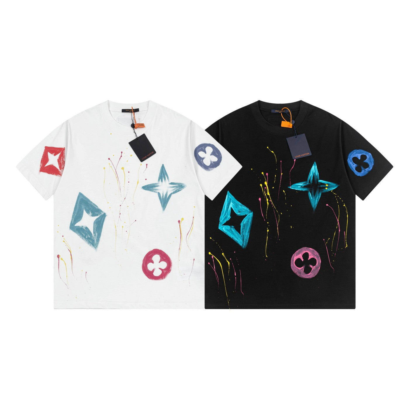 Colorful handmade graffiti t-shirt