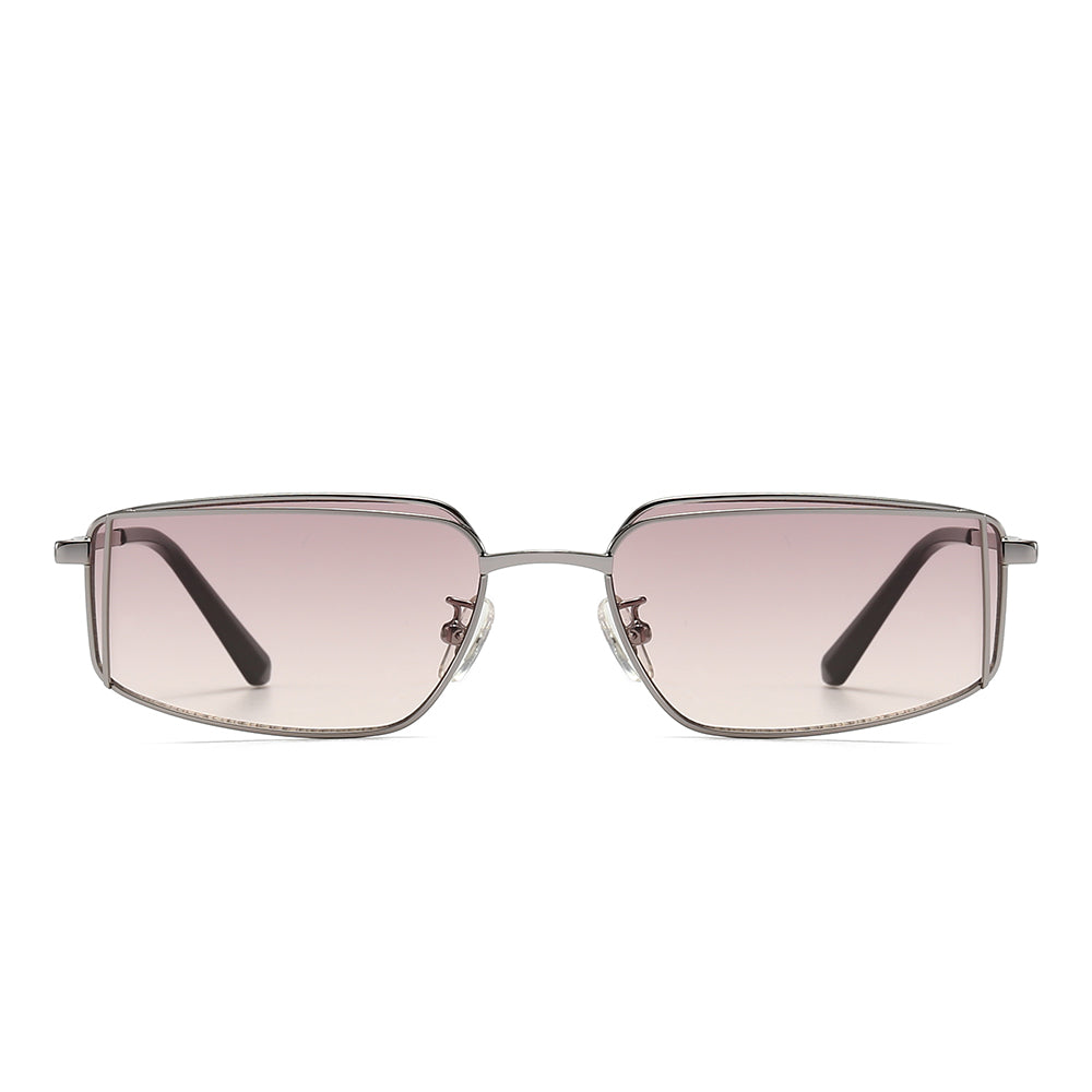 Dollger Rectangular Metal Tinted Sunglasses