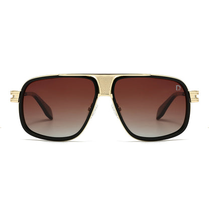 Dollger Aviator Square Black Grey Sunglasses