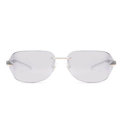Dollger Rectangle Rimless Tinted Sunglasses