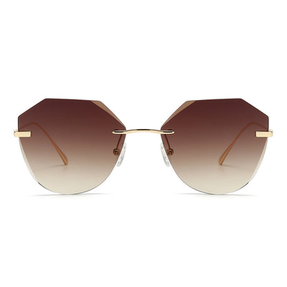 Dollger Irregular Round Tinted Sunglasses