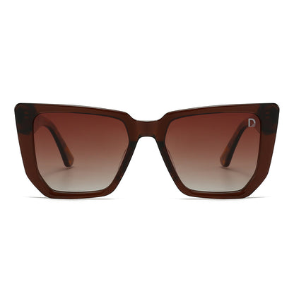 Dollger Black-Clear Hipster Acetate Square Tinted Sunglasses