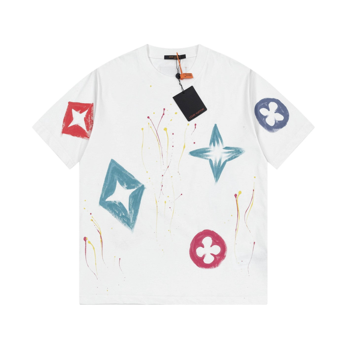 Colorful handmade graffiti t-shirt
