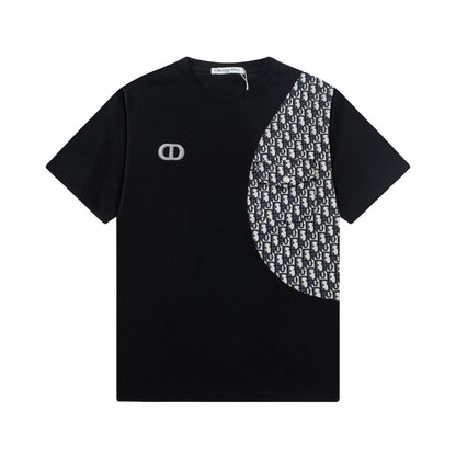 2025ss embroidered splicing t-shirt
