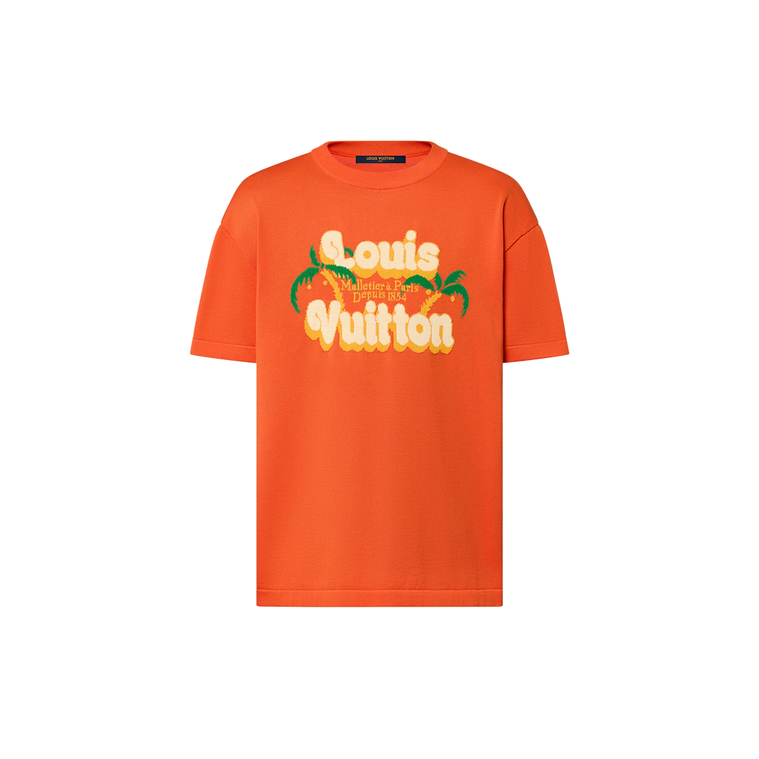Coconut tree knitwear t-shirt