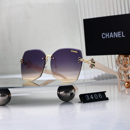 New Half-Frame Metal Sunglasses