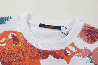 Ink splashing print t-shirt