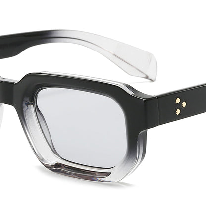 Dollger Acetate Rectangle Full-Rim Tinted Sunglasses