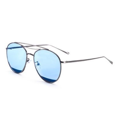 Dollger Polished Silver Aviator Sunglasses
