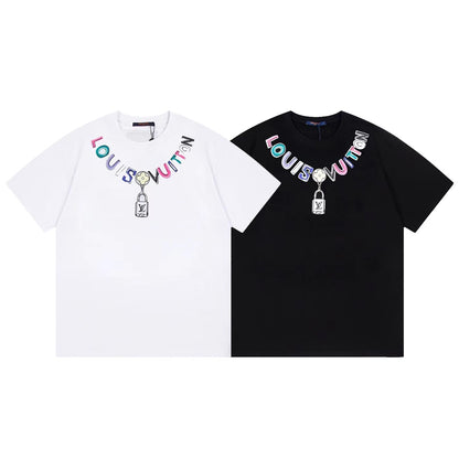 Colorful letters print t-shirt