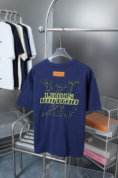 New embroidered cotton t-shirt