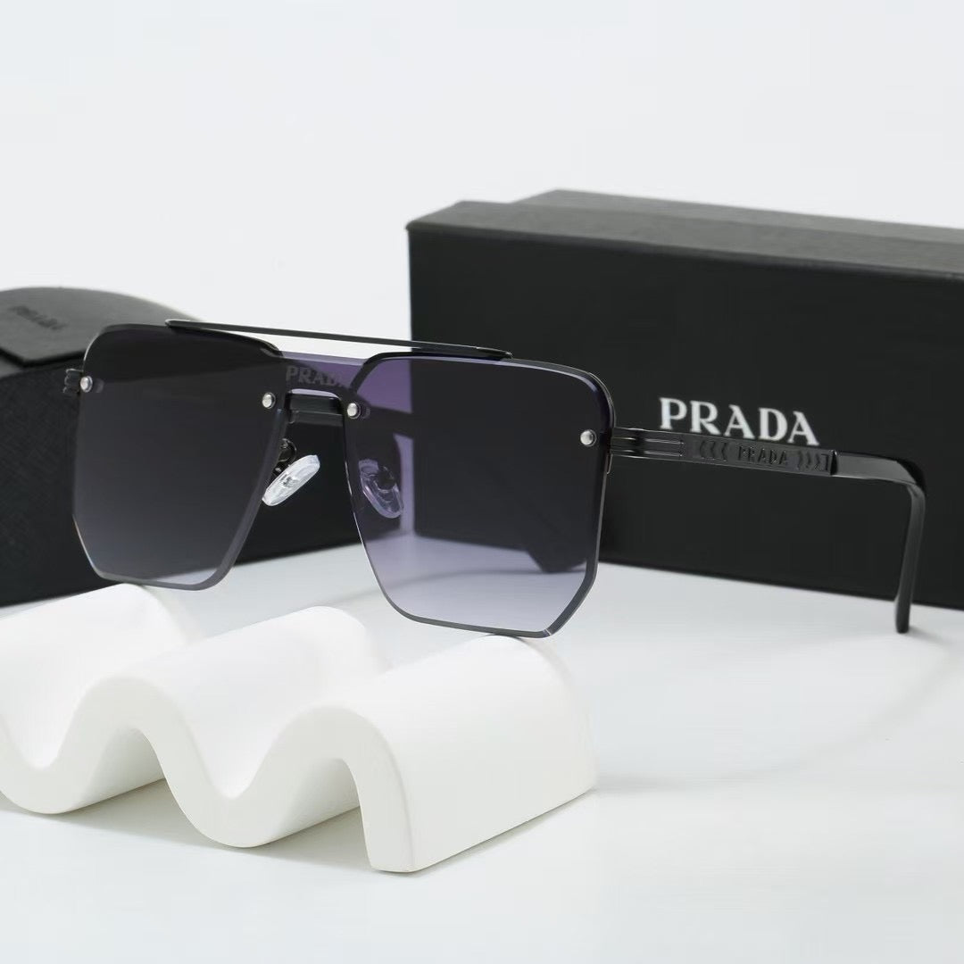 New gradient frameless thin sunglasses