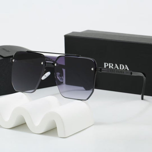 New gradient frameless thin sunglasses