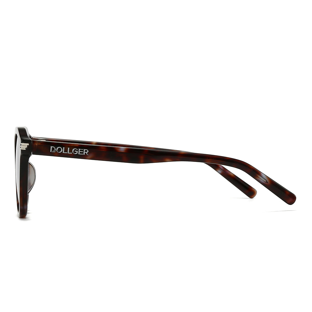 Dollger Black Retro-Vintage Round Tinted Sunglasses