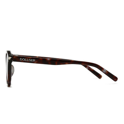 Dollger Black Retro-Vintage Round Tinted Sunglasses