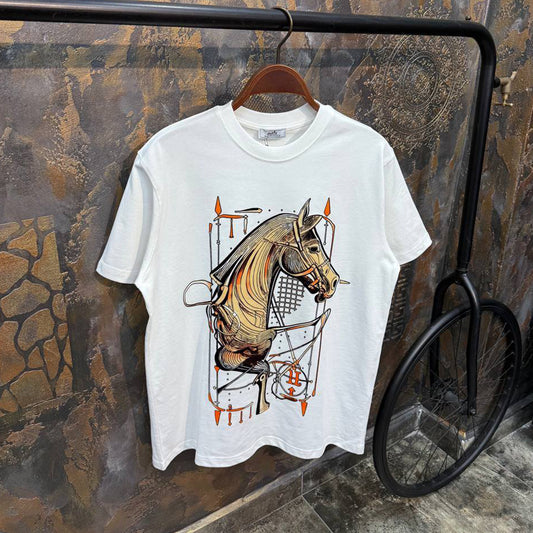 Personalized Horse Print Short Sleeve T-Shirt