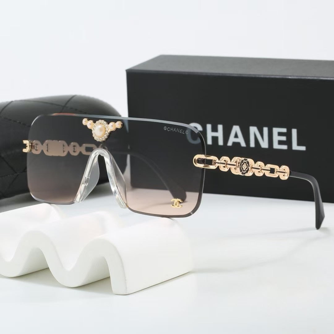 Half frame metal sunglasses