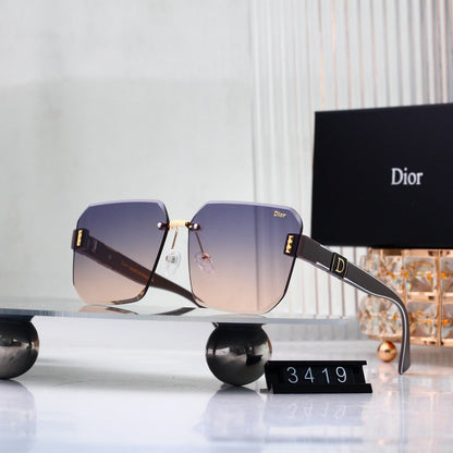 Half Frame Square Gradient Sunglasses
