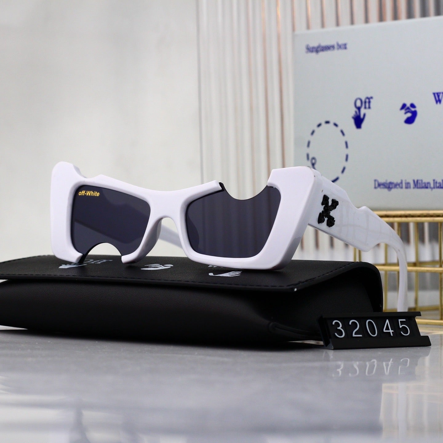 5 colors trendy plain sunglasses  32045