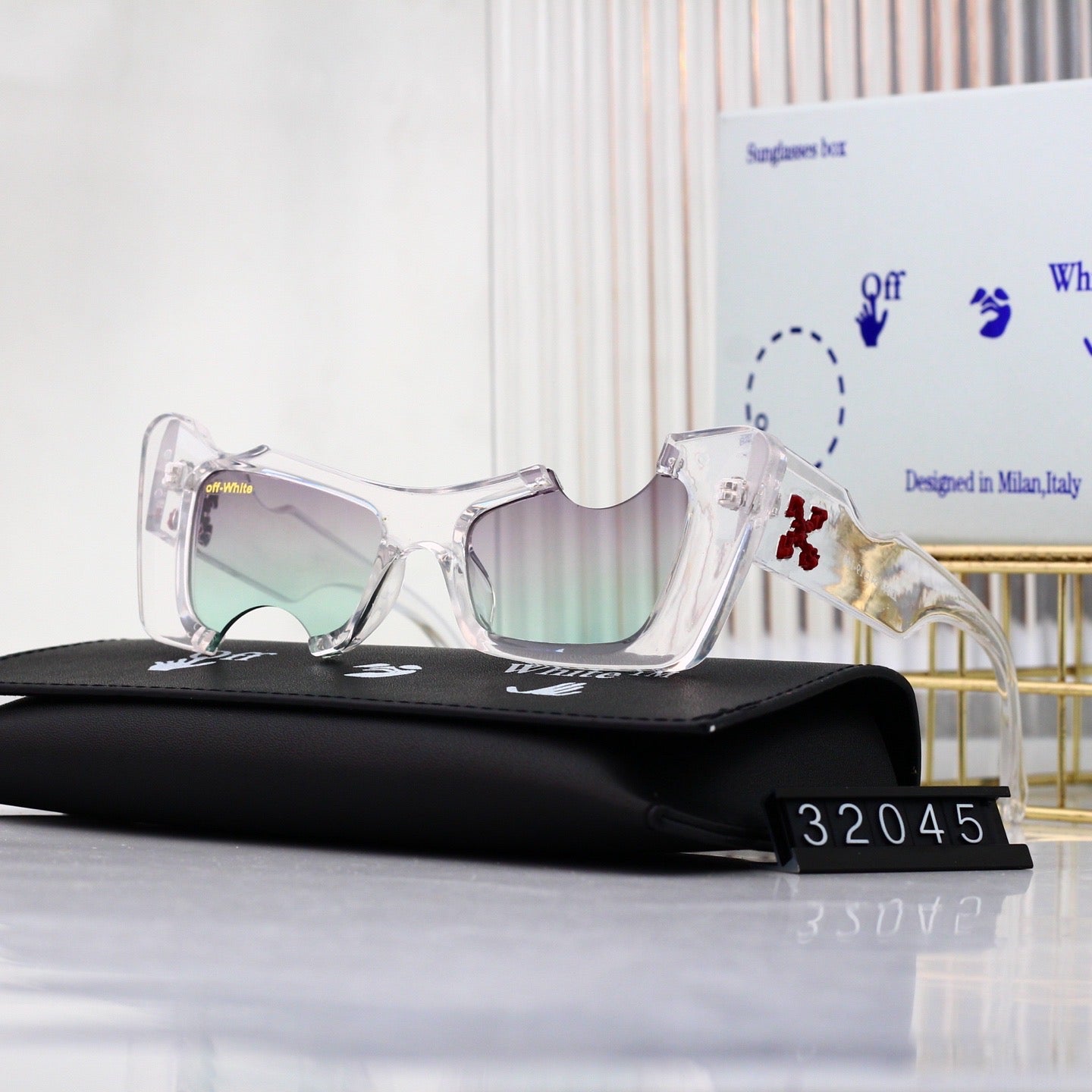 5 colors trendy plain sunglasses  32045