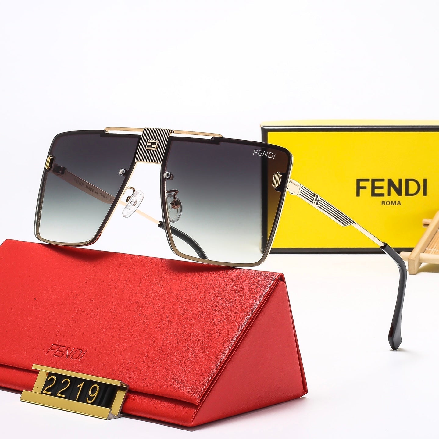 6 Color Square Frame Hot Sunglasses  2219