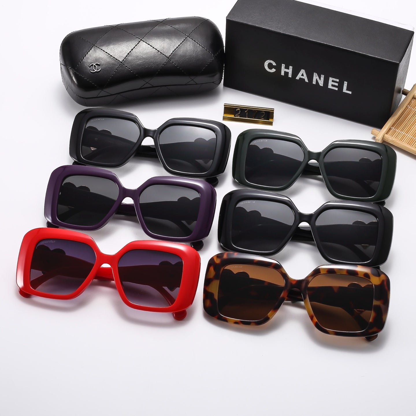6 Colors Square Frame HD Lens Sunglasses  2172