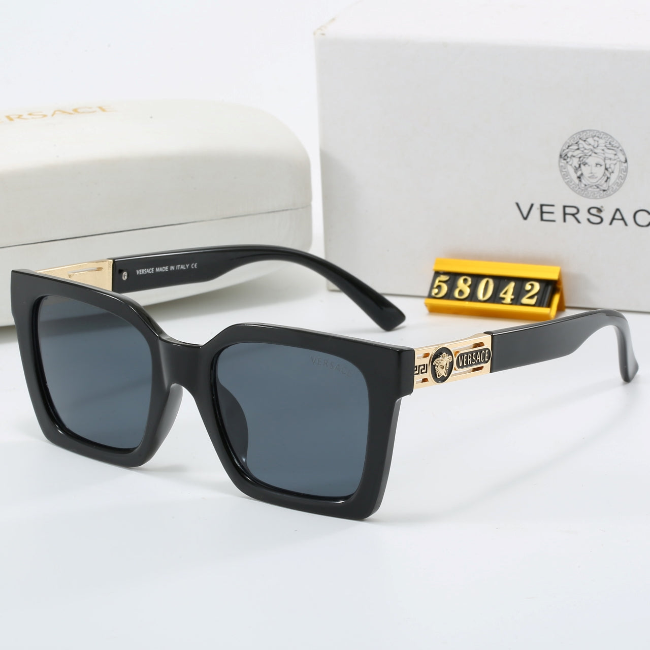 5 Color Trendy Square Frame Sunglasses  58042