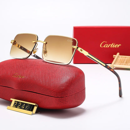 5 colors new frameless plain sunglasses 2246