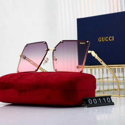 6-color square popular high-definition lens metal sunglasses 00110