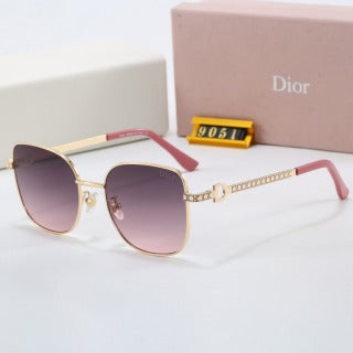 Classic Gradient Two-Tone Metal Sunglasses