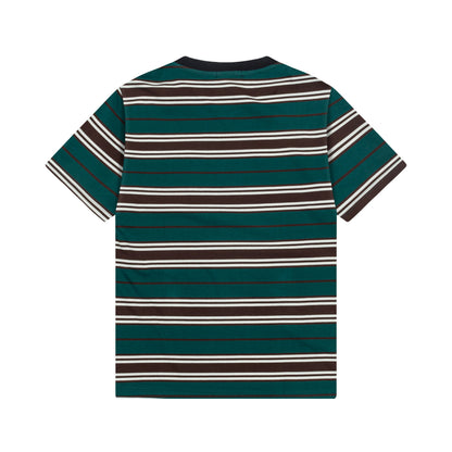 New contrasting striped embroidered T-shirt