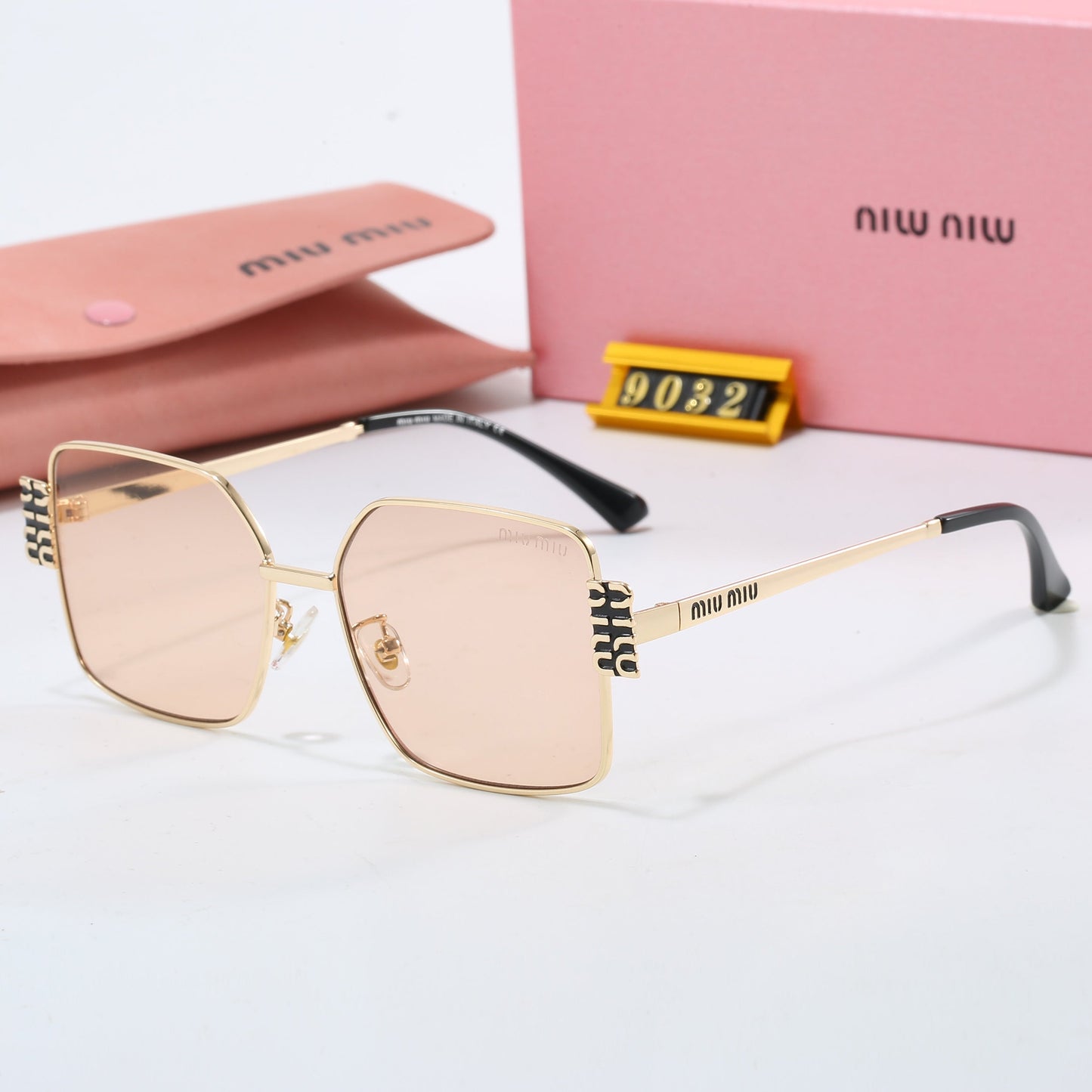 7 colors new metal frame thin temple sunglasses 9032