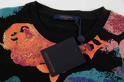 Ink splashing print t-shirt