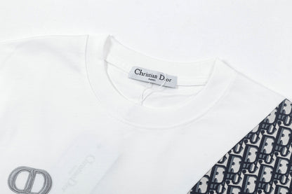 2025ss embroidered splicing t-shirt