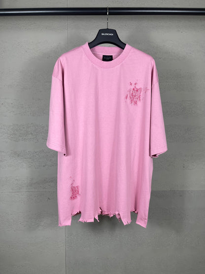Classic pattern graffiti embroidery t-shirt