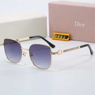 Classic Gradient Two-Tone Metal Sunglasses