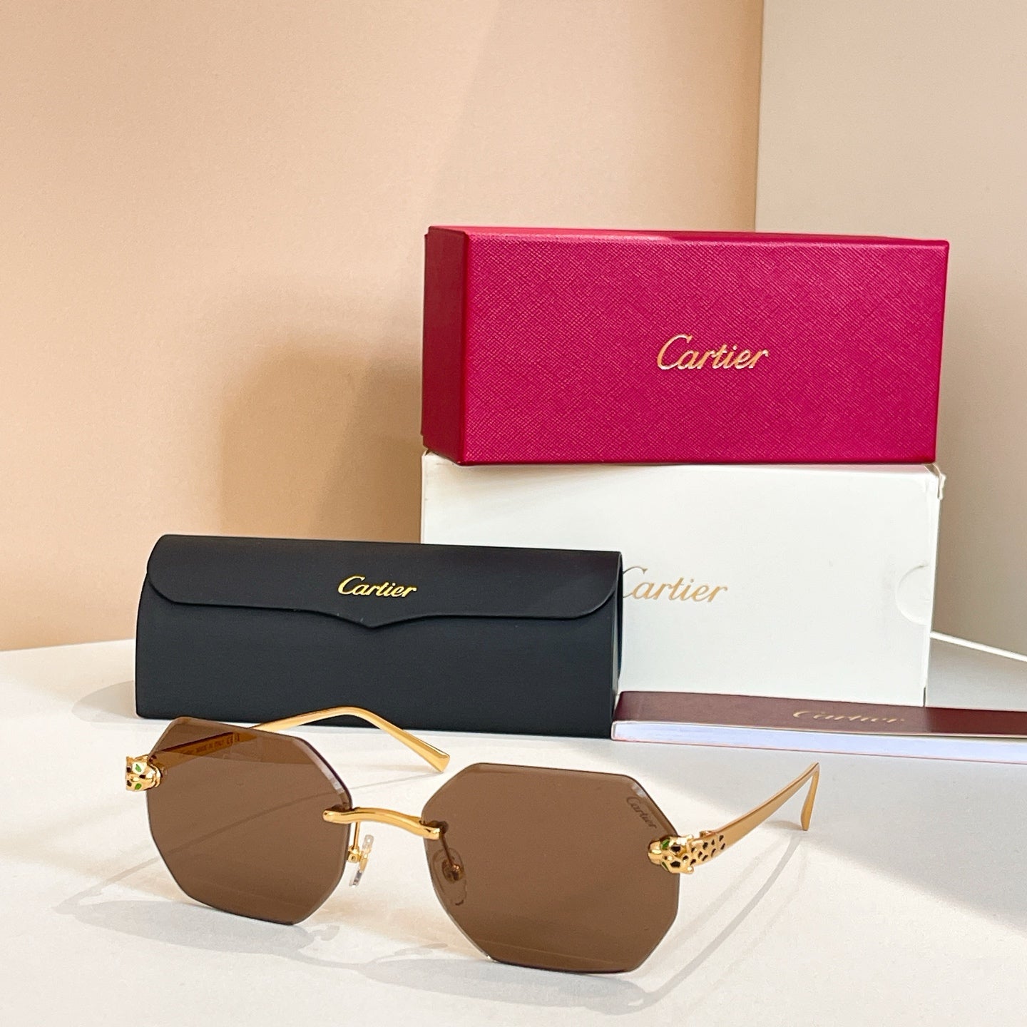 Frameless two-tone sunglasses