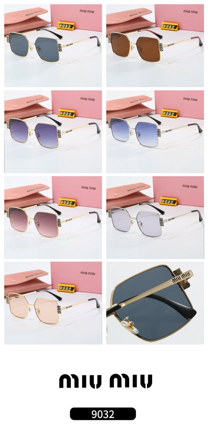 7 colors new metal frame thin temple sunglasses 9032